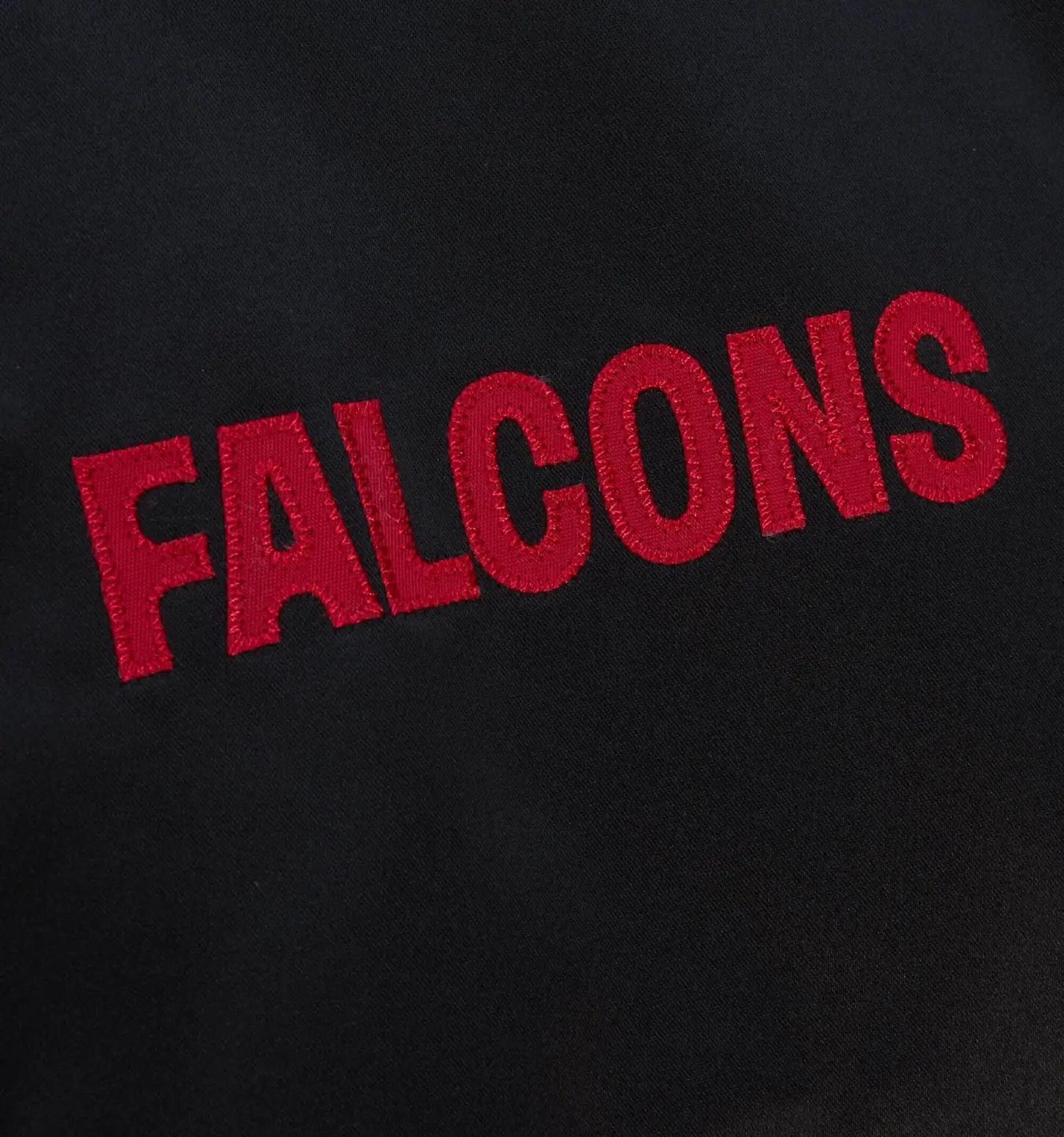 Atlanta Falcons Heavyweight Full-Snap Black Satin Varsity Jacket - Image 3