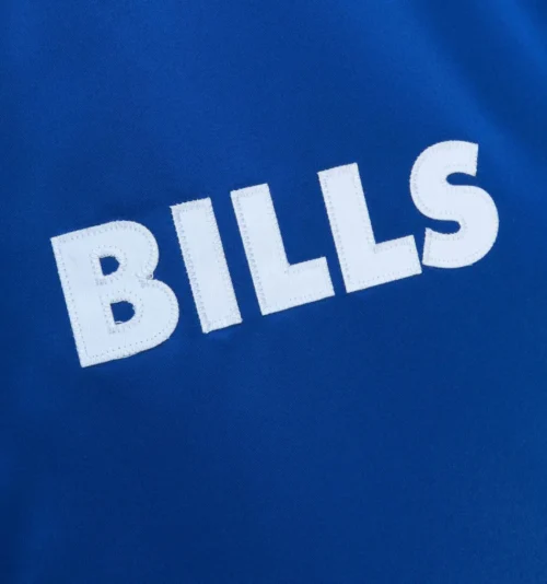 Buffalo Bills Heavyweight Full-Snap Satin Varsity Blue Jacket - Image 3
