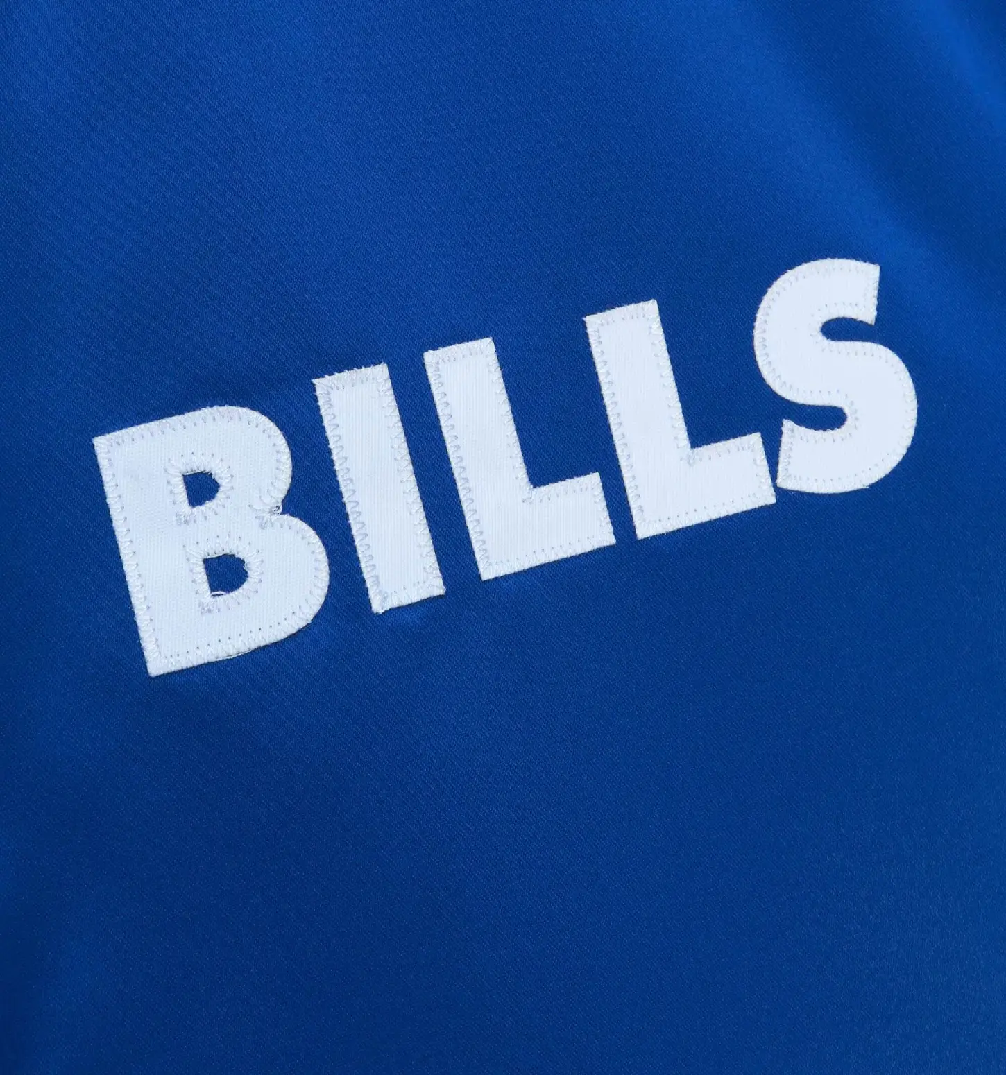 Buffalo Bills Heavyweight Full-Snap Satin Varsity Blue Jacket - Image 3