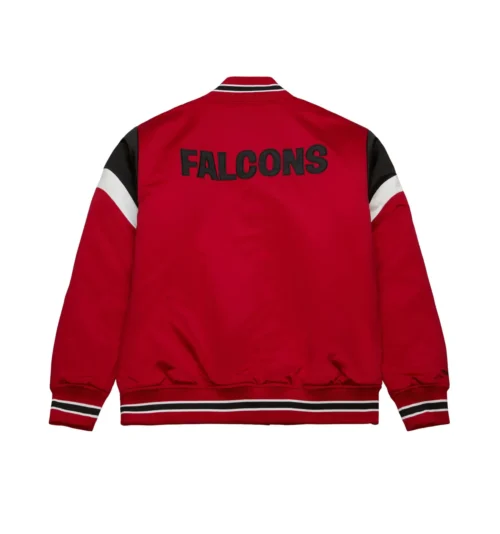 Alternative view of Atlanta Falcons Cooperstown Heavyweight Full-Snap Satin Varsity Jacket