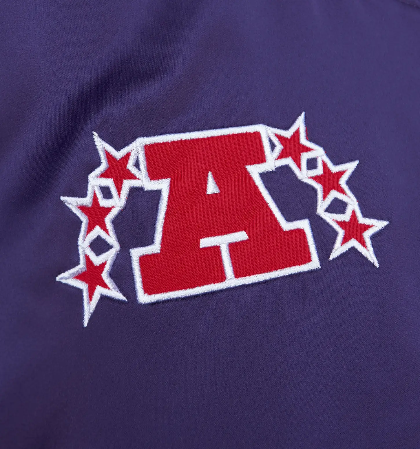 Baltimore Ravens Cooperstown Heavyweight Full-Snap Purple Satin Varsity Jacket - Image 3