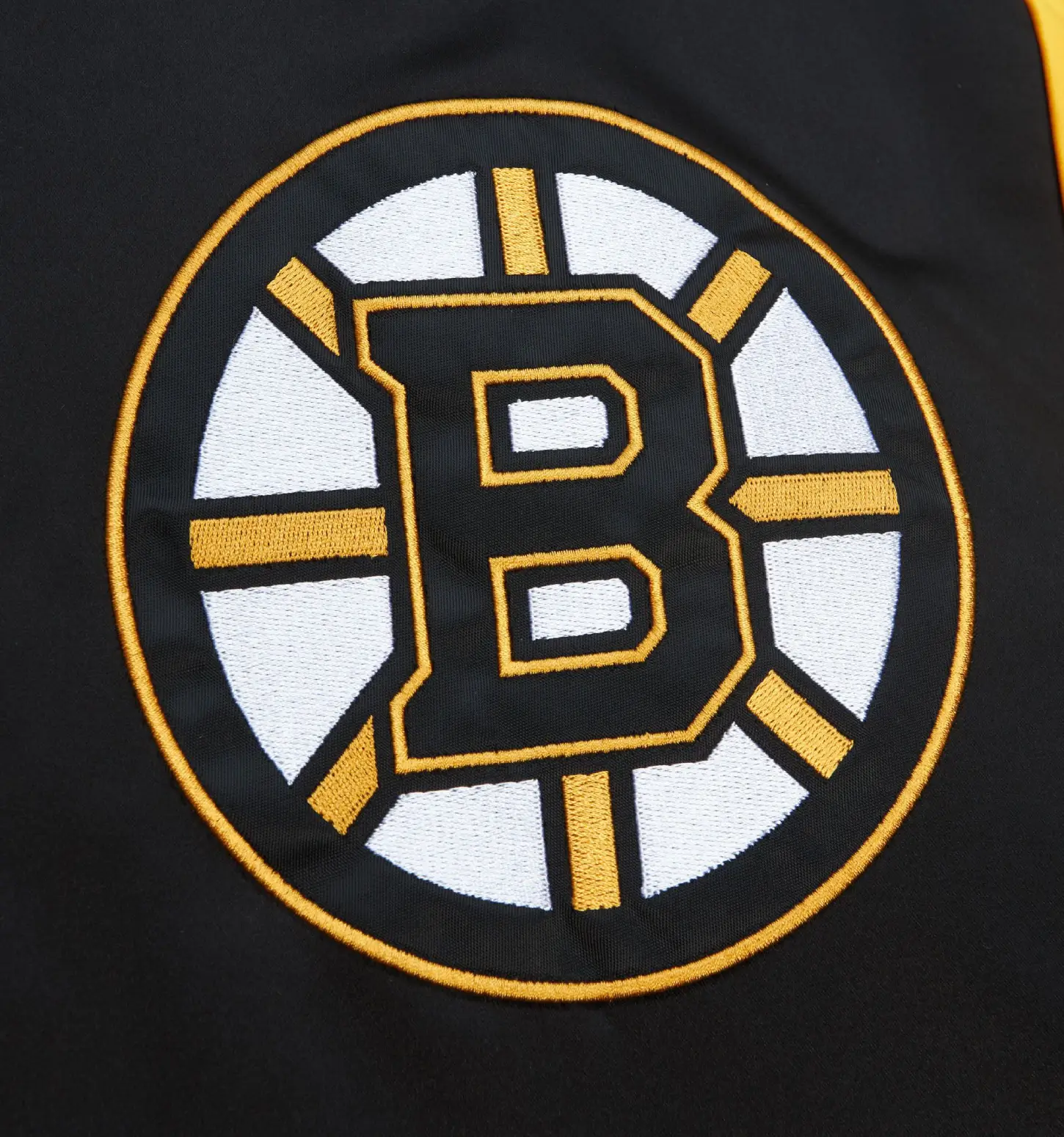 Boston Bruins Cooperstown Heavyweight Full-Snap Satin Varsity Jacket - Image 3