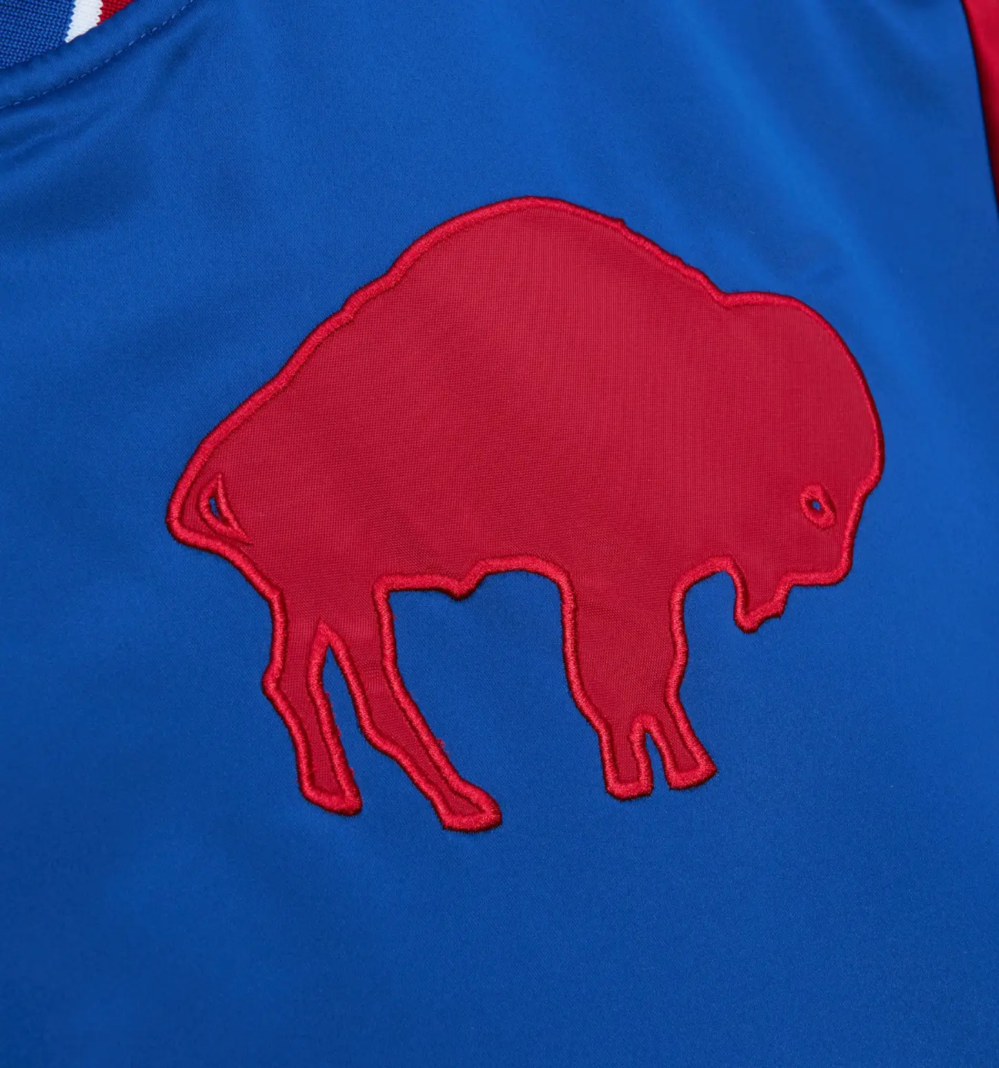 Buffalo Bills Cooperstown Heavyweight Full-Snap Satin Varsity Jacket - Image 2