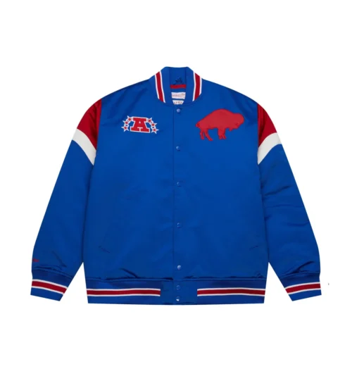 Buffalo Bills Cooperstown Heavyweight Full-Snap Satin Varsity Jacket