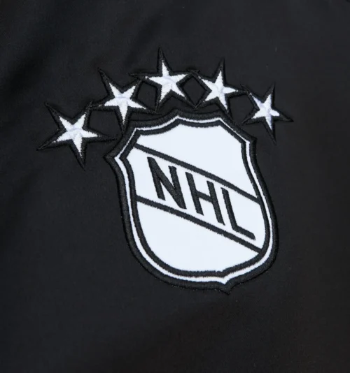 Los Angeles Kings Cooperstown Heavyweight Full-Snap Satin Varsity Black Jacket - Image 4