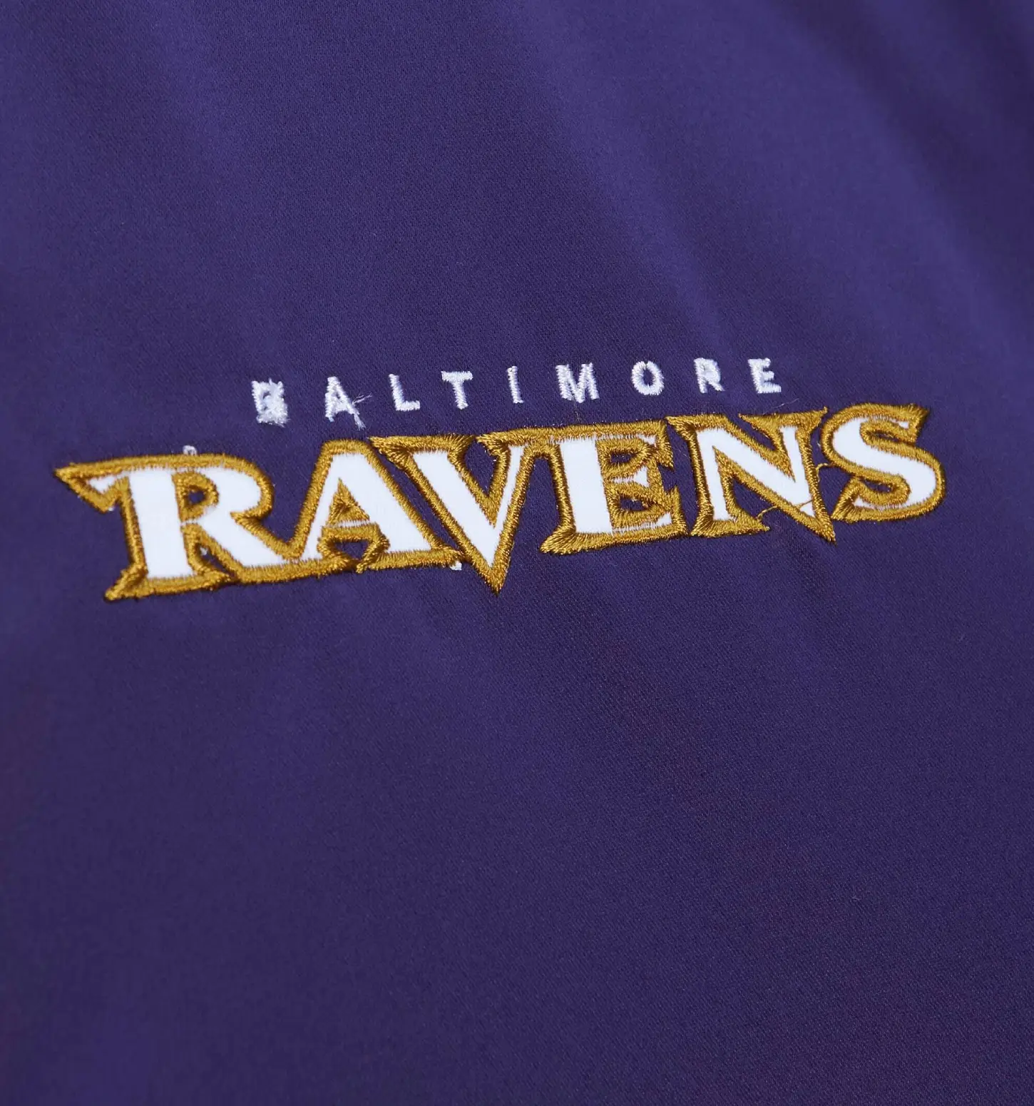 Baltimore Ravens Heavyweight Full-Snap Satin Varsity Purple Jacket - Image 4