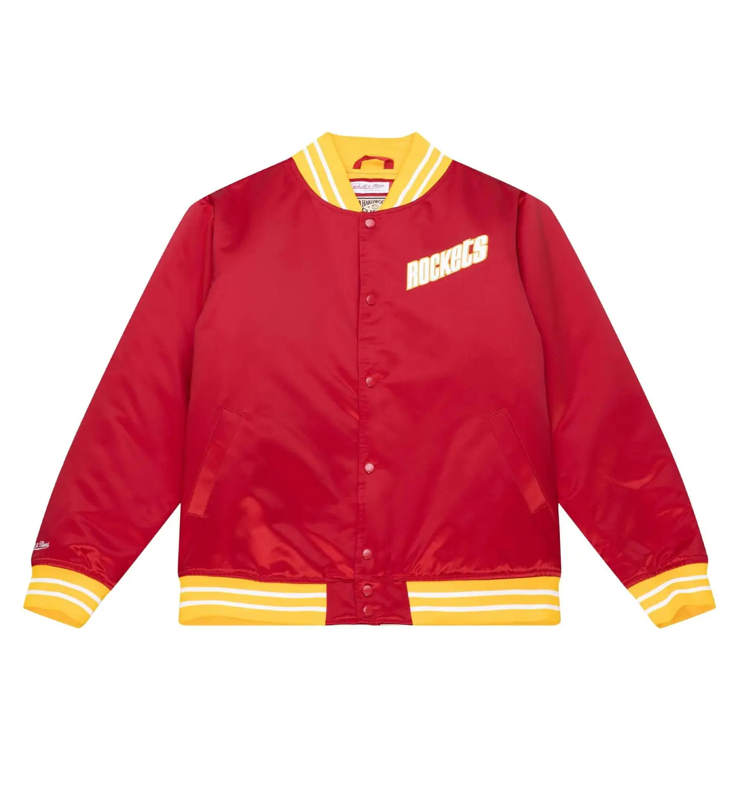 Houston Rockets Hardwood Classics Full-Snap Satin Varsity Red Jacket