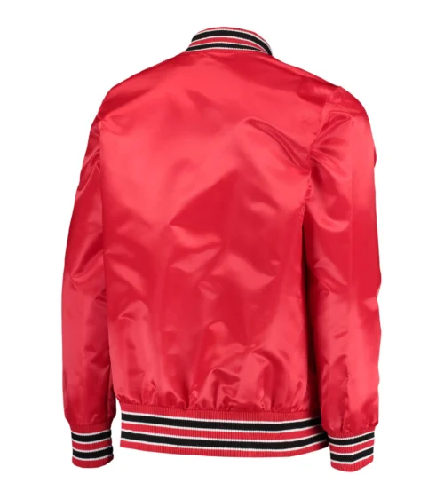 Alternative view of Houston Rockets The Diamond Classic Red Satin Full-Snap Varsity Jacket