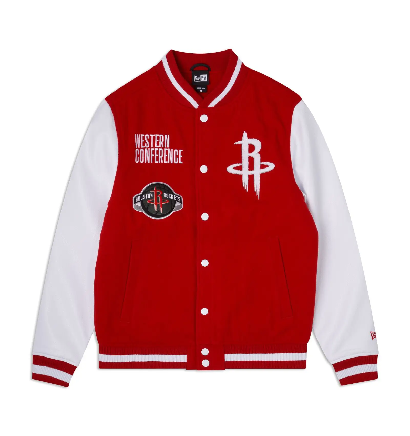 Houston Rockets Western Conference Red & White Wool Varsity Jacket