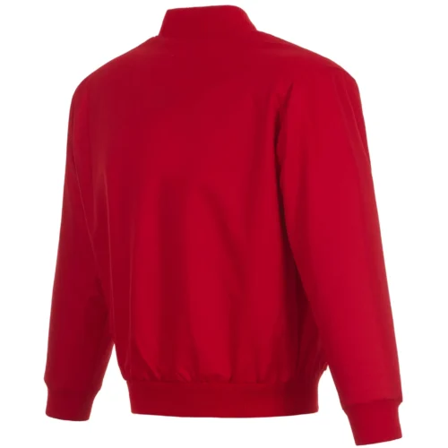Alternative view of Houston Texans One Color Red Satin Varsity Jacket
