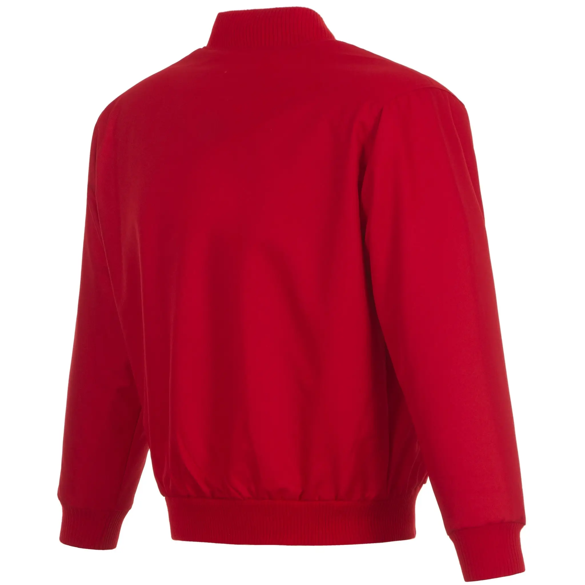 Houston Texans One Color Red Satin Varsity Jacket - Image 2
