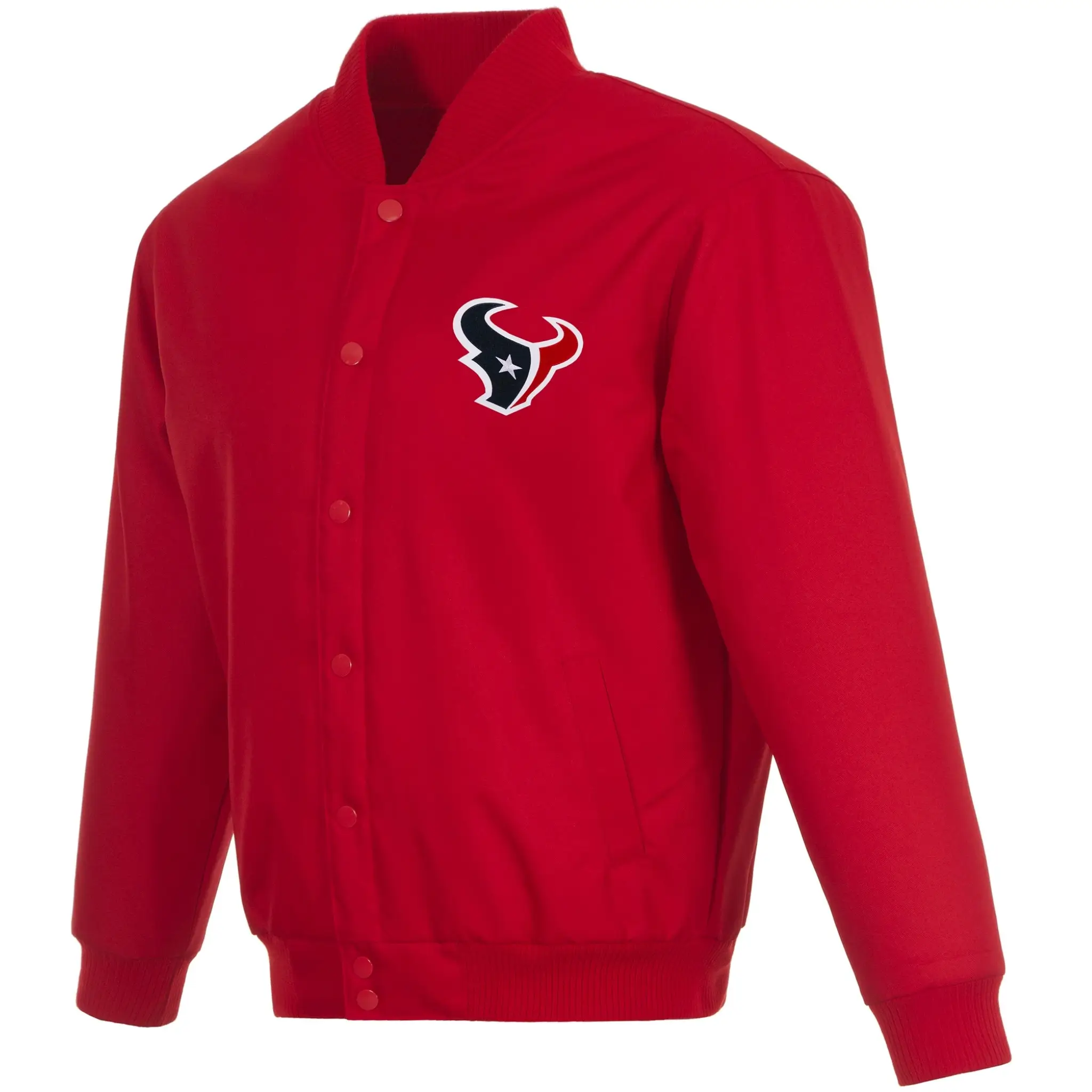Houston Texans One Color Red Satin Varsity Jacket