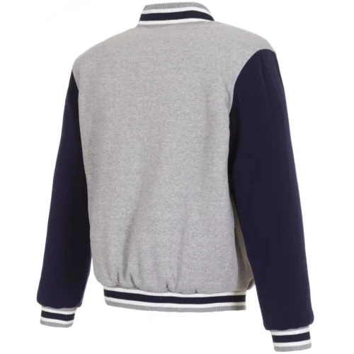 Alternative view of Houston Texans Classic Two Tone Gray / Navy Full - Wool Varsity Jacket
