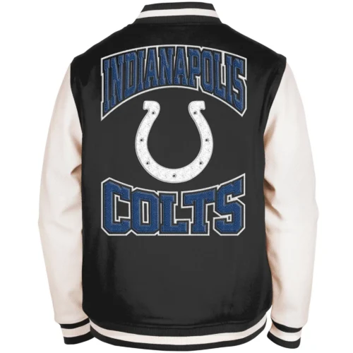 Alternative view of Indianapolis Colts Third Down 2.0 Chenille Wool & Leather Varsity Jacket