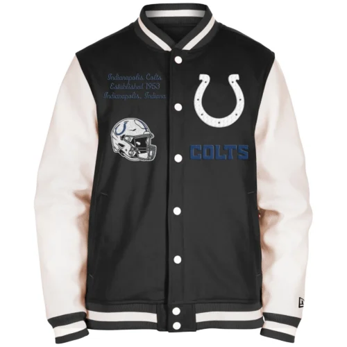 Indianapolis Colts Third Down 2.0 Chenille Wool & Leather Varsity Jacket
