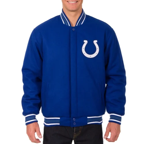 Indianapolis Colts One Color Blue Full Wool Varsity Jacket