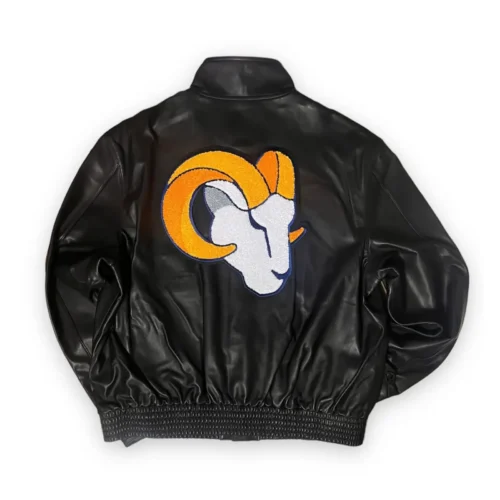 Alternative view of Los Angeles Rams Black Full Leather Jacket