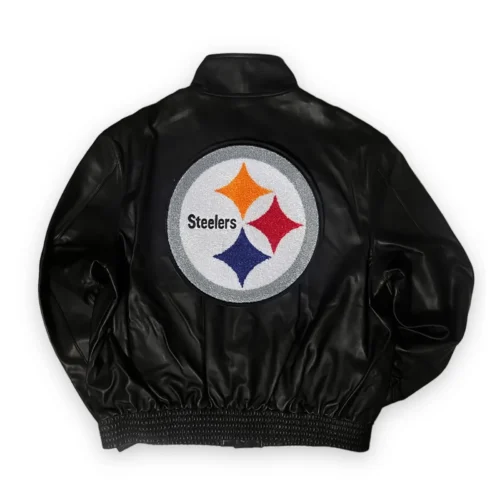 Alternative view of Pittsburgh Steelers Black Full Leather Jacket