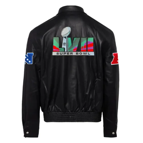 Alternative view of Jeff Hamilton Super Bowl LVII Full-Snap Black Leather Jacket