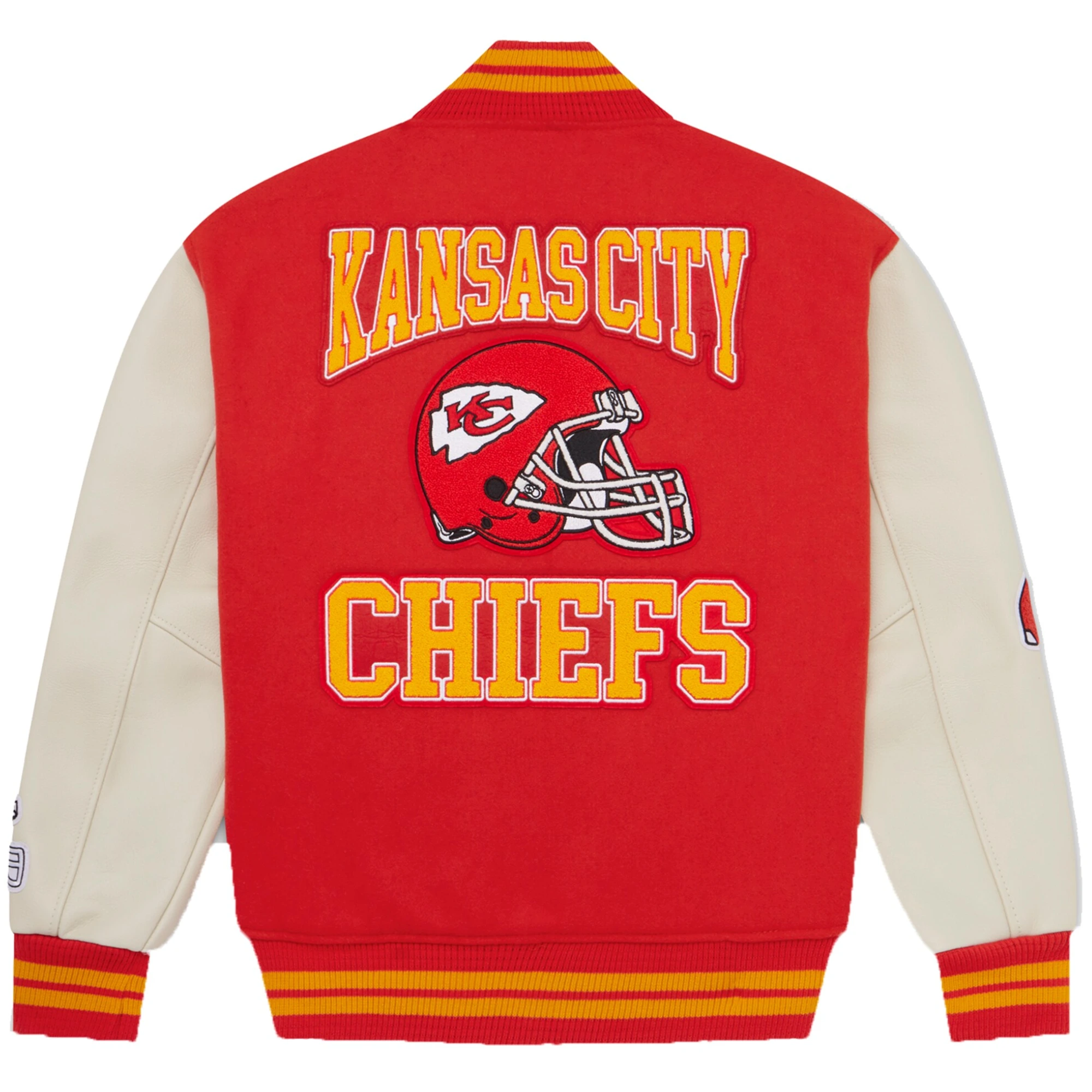 Kansas City Chiefs Full-Snap Wool & Leather Varsity Jacket - Image 2