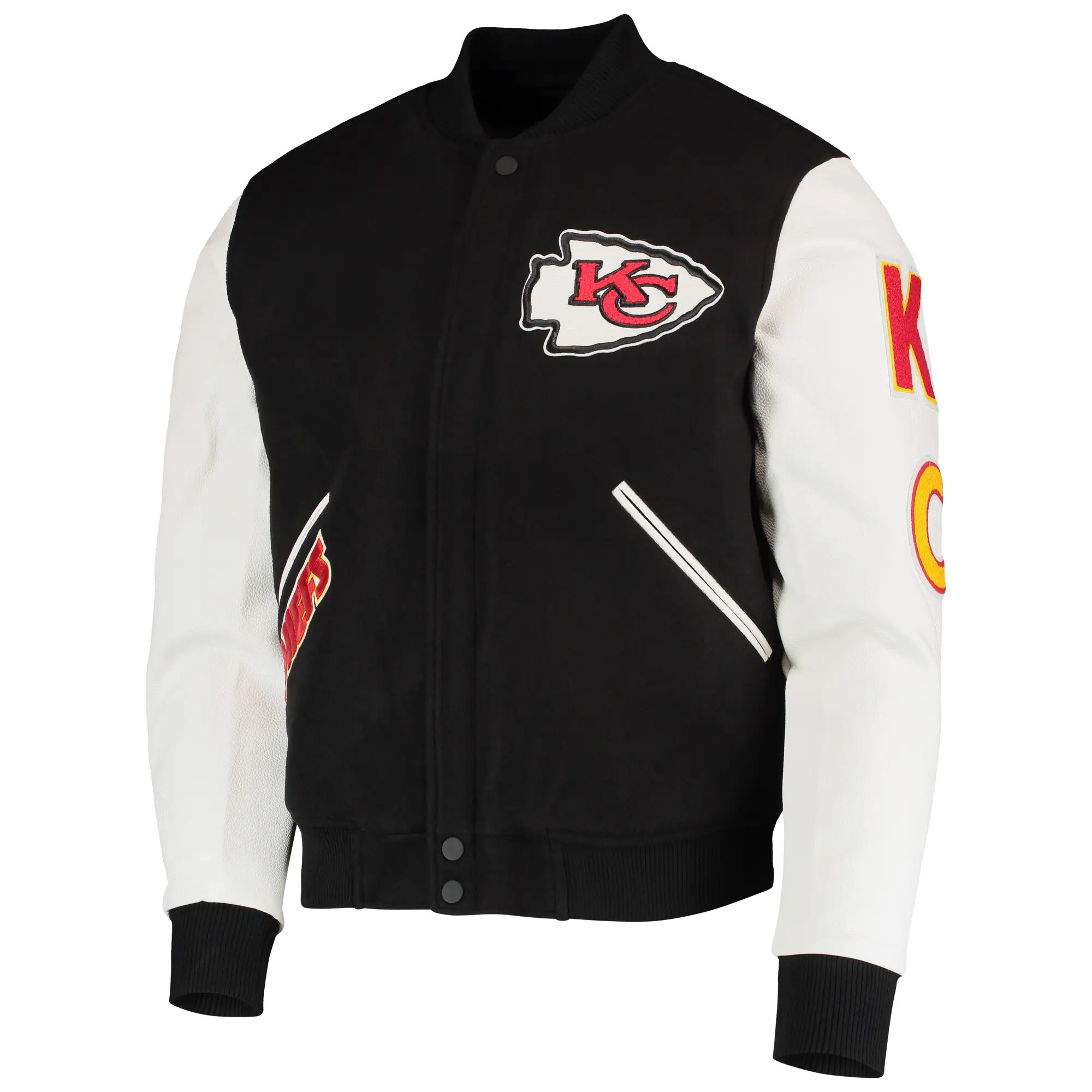 Kansas City Chiefs Classic Black & White Varsity Jacket