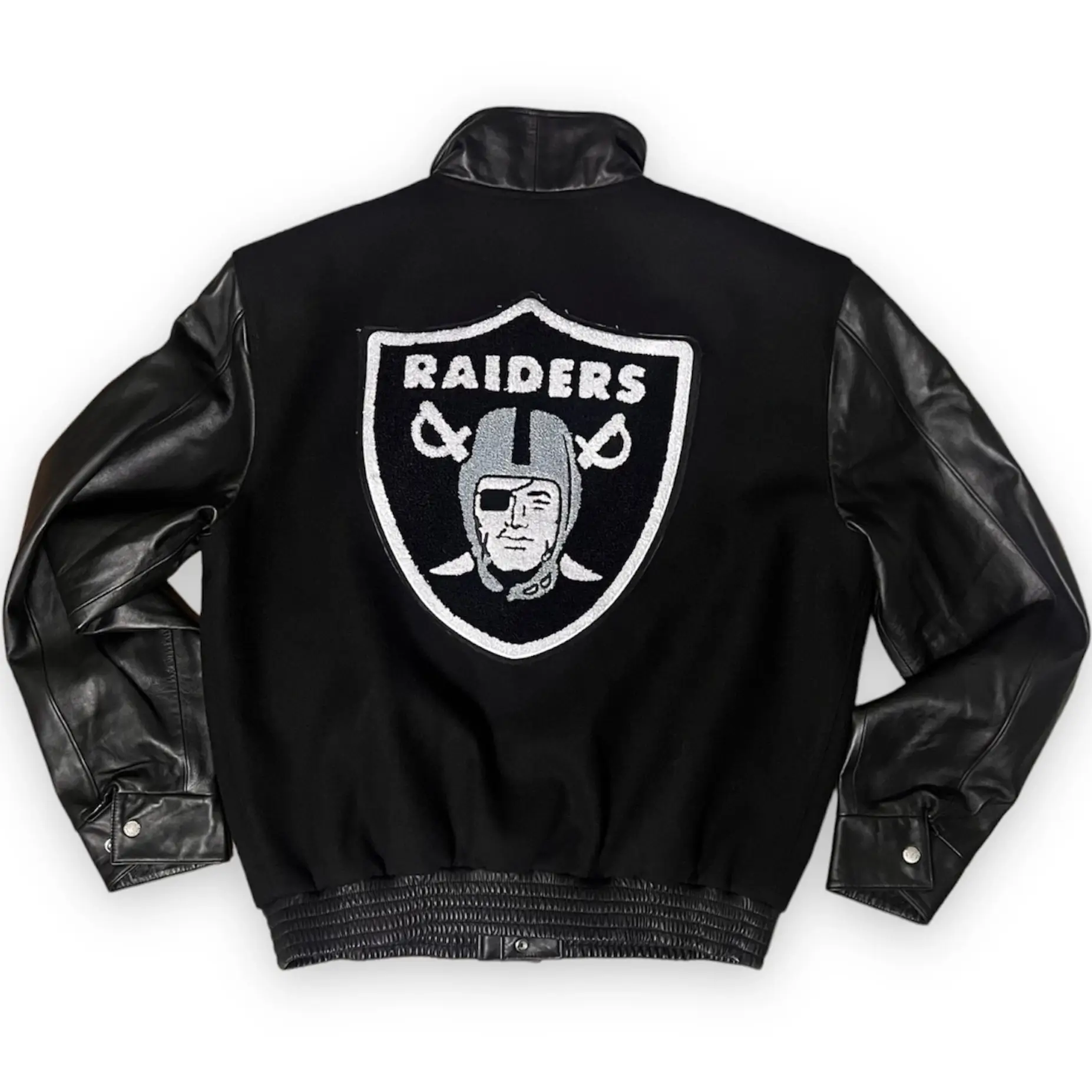 Las Vegas Raiders Jeff Hamilton Wool & Leather Varsity Jacket - Image 2