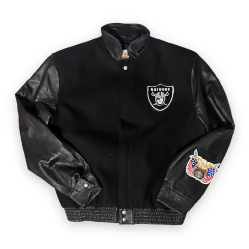 Las Vegas Raiders Jeff Hamilton Wool & Leather Varsity Jacket