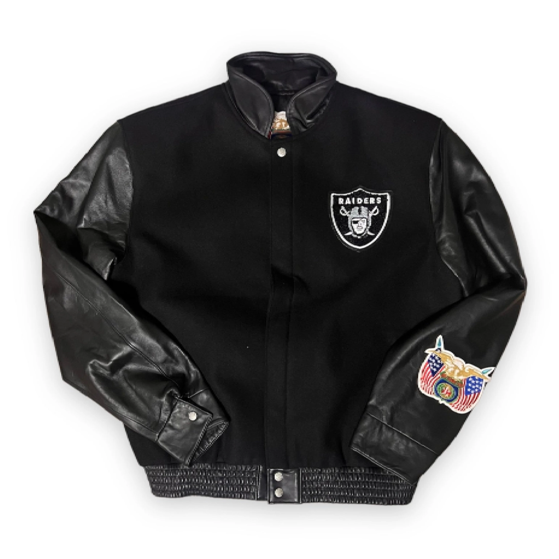 Las Vegas Raiders Jeff Hamilton Wool & Leather Varsity Jacket