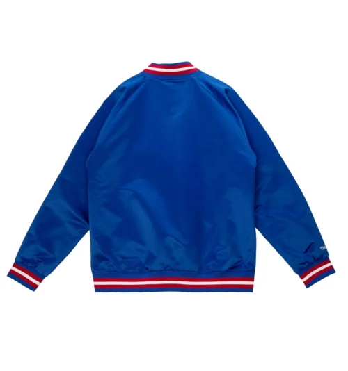 Alternative view of Buffalo Bills Lightweight Satin Full-Snap Varsity Blue Jacket