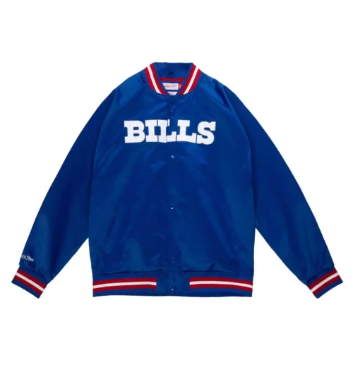 Buffalo Bills Lightweight Satin Full-Snap Varsity Blue Jacket