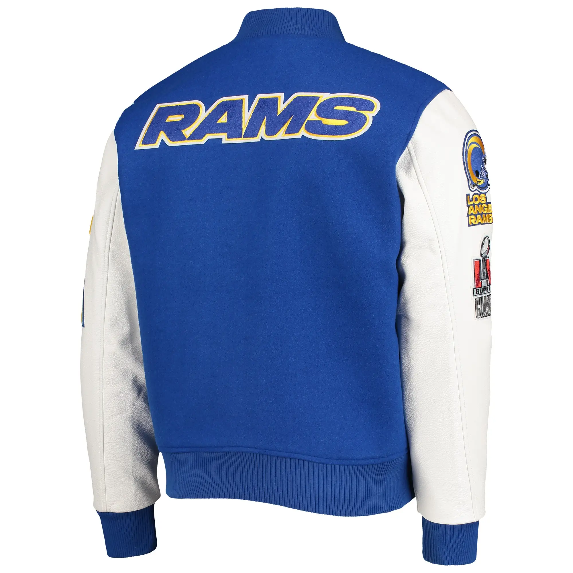 Los Angeles Rams Classic Royal & White Varsity Jacket - Image 2