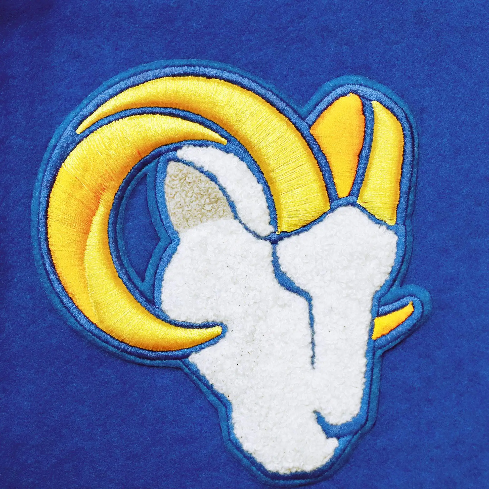 Los Angeles Rams Classic Royal & White Varsity Jacket - Image 3