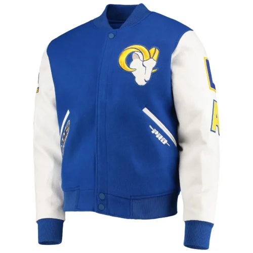 Los Angeles Rams Classic Royal & White Varsity Jacket