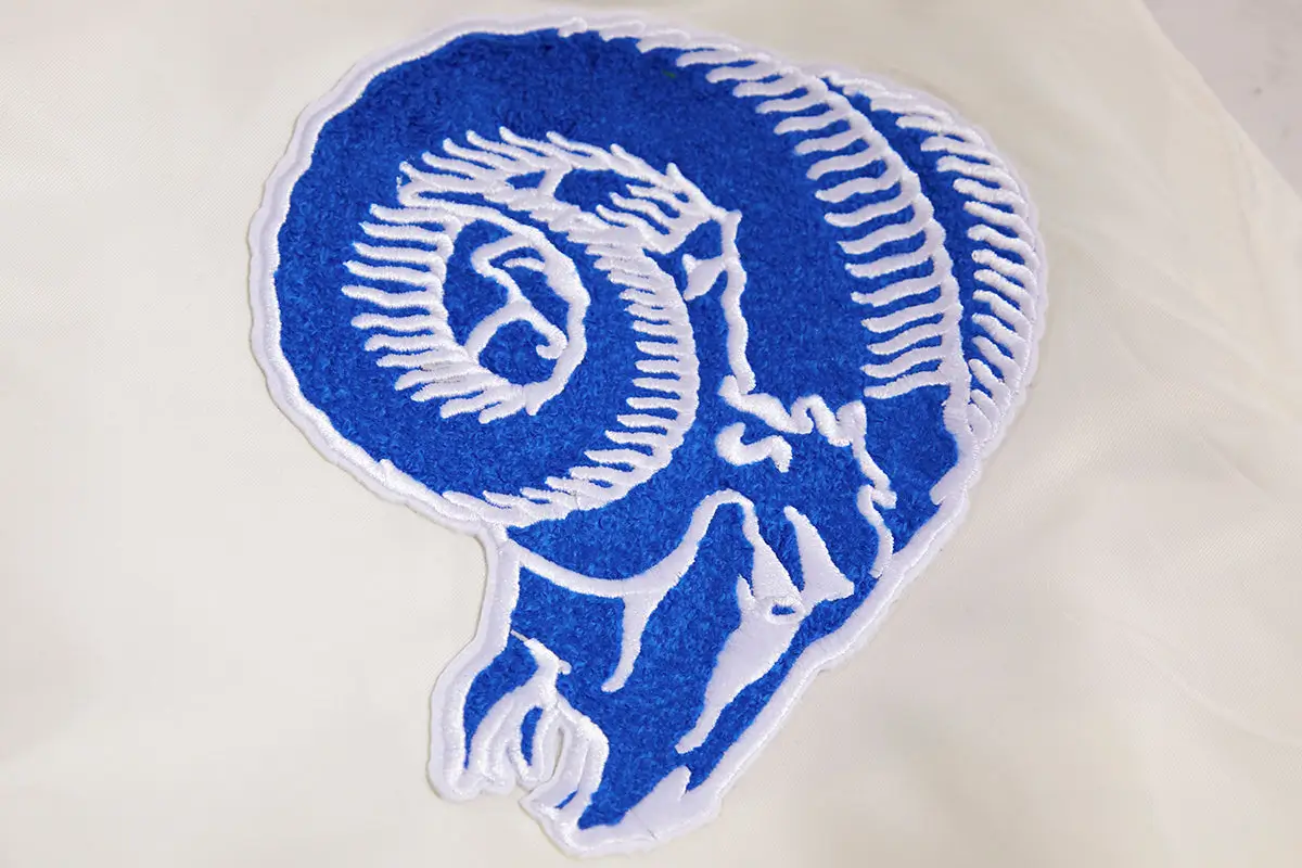 Los Angeles Rams Retro Classic Satin Varsity Jacket - Image 6