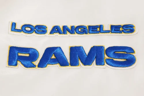 Los Angeles Rams Retro Classic Satin Varsity Jacket - Image 5