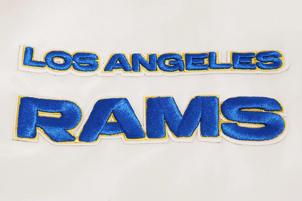 Los Angeles Rams Retro Classic Satin Varsity Jacket - Image 5