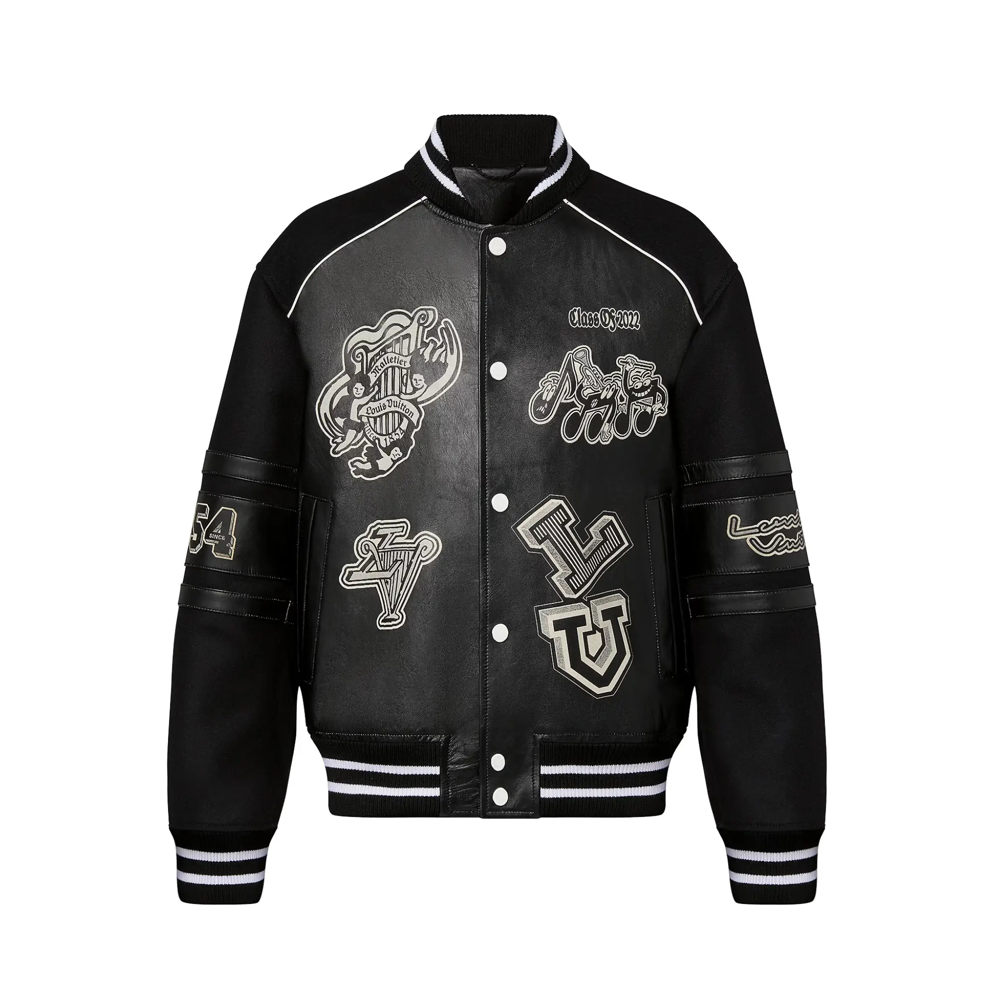 Louis Vuitton Musical Black Bomber Varsity Jacket
