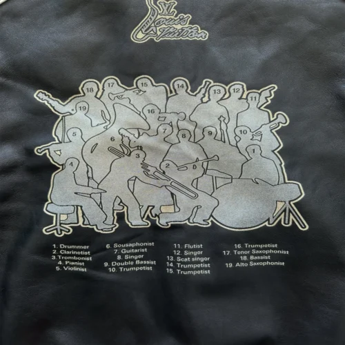 Louis Vuitton Musical Black Bomber Varsity Jacket - Image 4