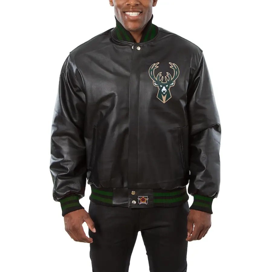 Milwaukee Bucks Domestic Full Leather Jacket
