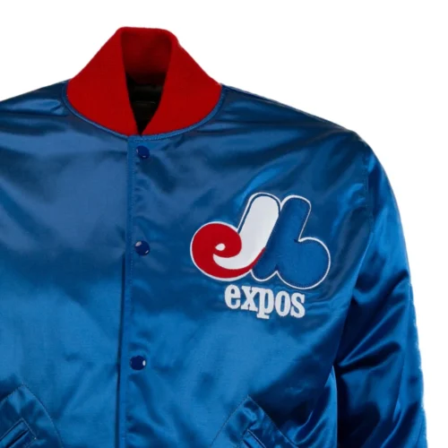 Montreal Expos 1969 Authentic Satin Varsity Jacket - Image 4