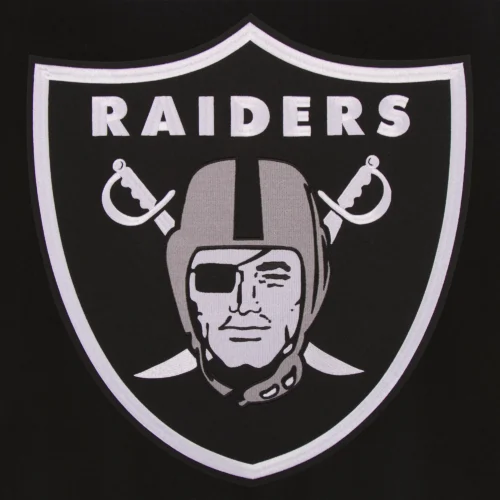 Las Vegas Raiders One Color Black Wool Varsity Jacket - Image 3