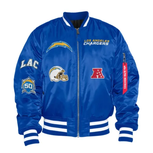 Los Angeles Chargers MA-1 Blue Bomber Jacket