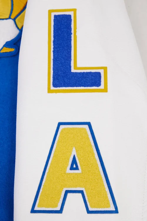 Los Angeles Rams Classic Blue Wool & Leather Varsity Jacket - Image 8