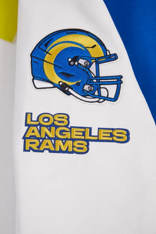 Los Angeles Rams Classic Blue Wool & Leather Varsity Jacket - Image 9