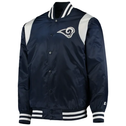 Los Angeles Rams The Prime Time Navy Blue Varsity Jacket