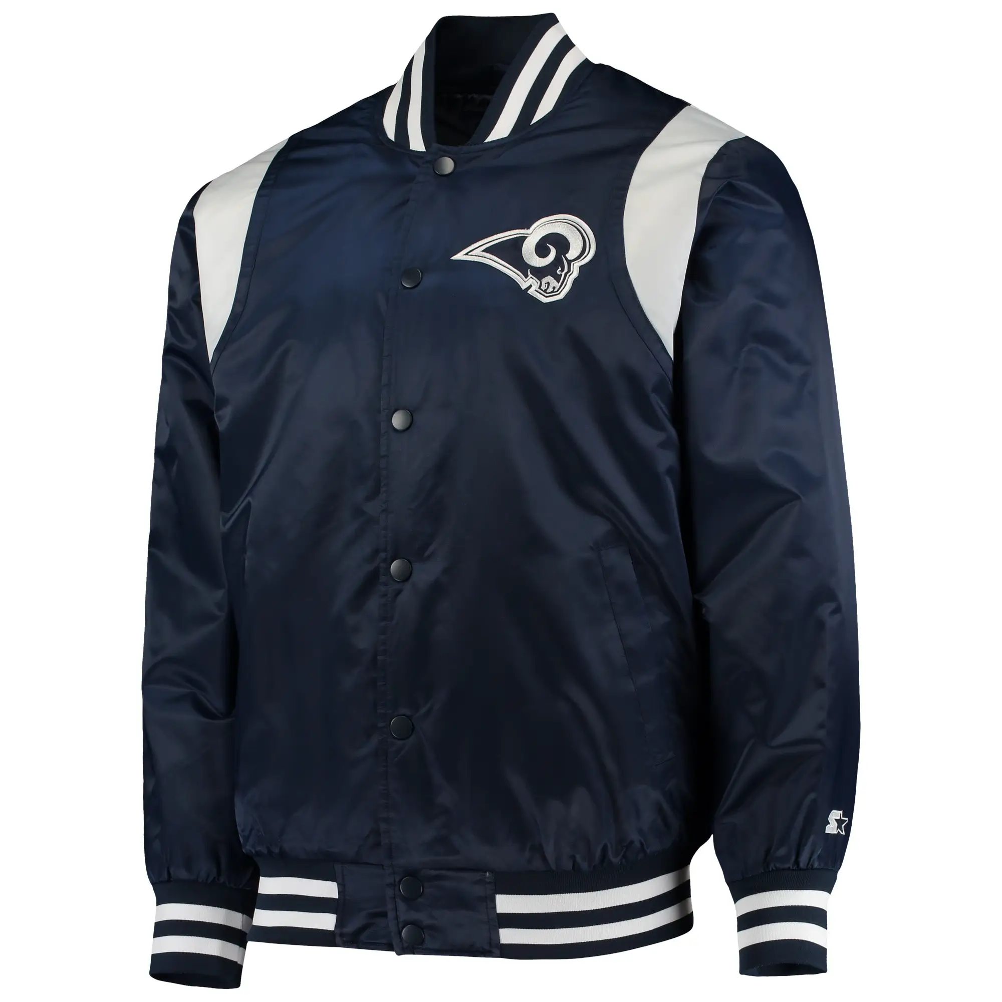 Los Angeles Rams The Prime Time Navy Blue Varsity Jacket