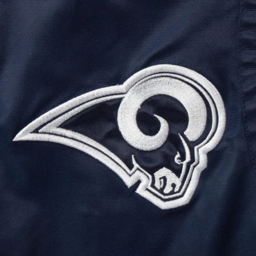 Los Angeles Rams The Prime Time Navy Blue Varsity Jacket - Image 3