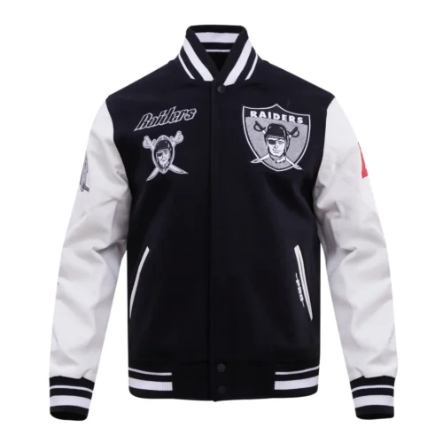 Las Vegas Raiders Retro Classic Wool & Leather Varsity Jacket