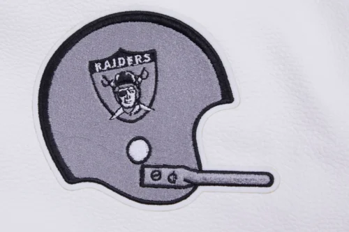 Las Vegas Raiders Retro Classic Wool & Leather Varsity Jacket - Image 6