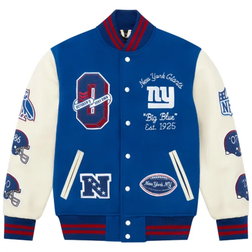 New York Giants Royal Full-Snap Varsity Jacket